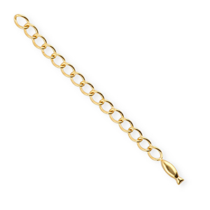 BY31&reg; Stainless Steel - Rostfrei Stahl Schmuckzubeh&ouml;r Verl&auml;ngerungsketten Set Fisch Gold