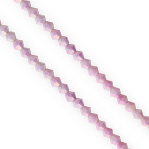 Glas Top Facett Perlen Bicone 4&nbsp;mm Lilac-AB coating