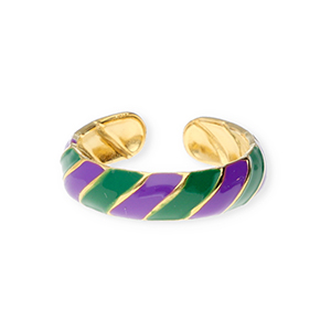 Ringe aus Stainless Steel - Rostfreiem Stahl Gold-purple-green