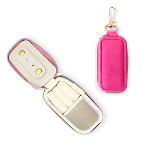 Schmucksuitcase f&uuml;r die Reise&nbsp;mit Schl&uuml;sselanh&auml;nger Rechteck Hot pink