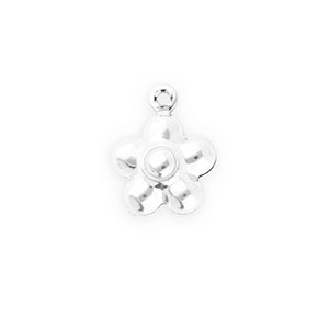 Stainless Steel - Rostfrei Stahl Anh&auml;nger Blume Silver