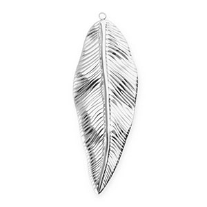 Stainless Steel - Rostfrei Stahl Anh&auml;nger Blatt Silver