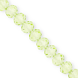 Top Glas Facett Perlen 12x9&nbsp;mm Rondellen Light green