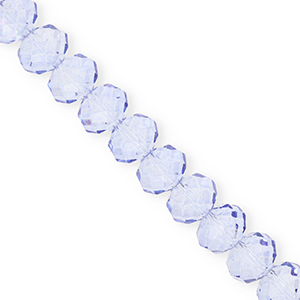 Top Glas Facett Perlen 12x9&nbsp;mm Rondellen Blue