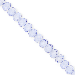 Top Glas Facett Perlen 6x5&nbsp;mm Rondellen Blue