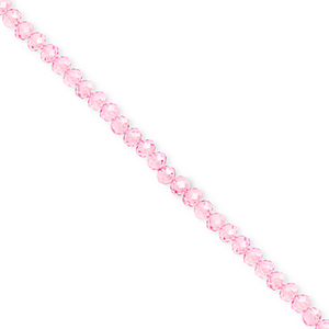 Top Glas Facett Perlen 3x2&nbsp;mm Rondellen Light pink