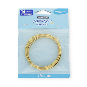 16 Gauge Artistic Wire Tarnish resistant brass