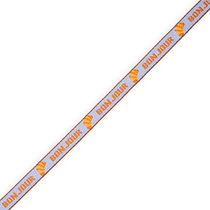 BY31&reg; Schmuckband mit Tekst "Bonjour" Lavender blue-orange-brown