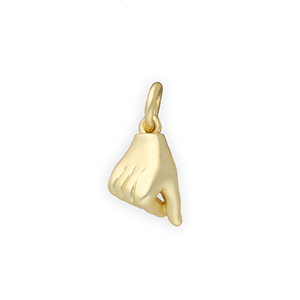 Brass TQ Metall Anh&auml;nger "I love you" Gold