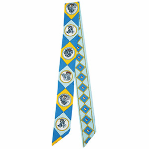 Bandana Schal mit Hunde Blue-light blue-orange
