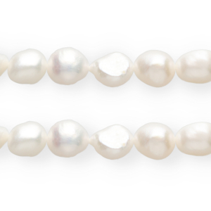 TQ S&uuml;sswasserperlen Nugget Oval 10 mm Natural white