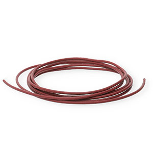 DQ Leder rund 1&nbsp;mm Winery brown