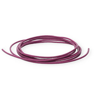 DQ Leder rund 1&nbsp;mm Cherry pink