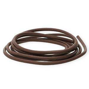 DQ Leder rund 2&nbsp;mm Brown