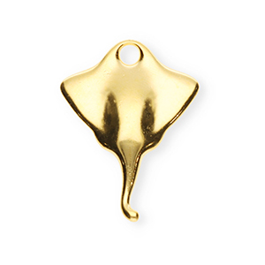 Metall Anh&auml;nger DQ Stachelrochen Gold (Nickelfrei)