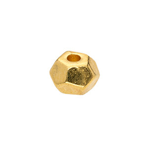 Metall Perlen DQ Hexagon Gold (Nickelfrei)