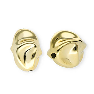 Acrylperlen Oval Gold