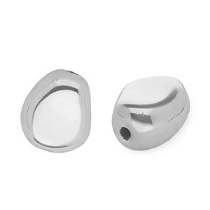 Acrylperlen Nugget Silver
