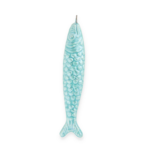 DQ&reg; Griechische Keramik Anh&auml;nger Sardine Turquoise blue