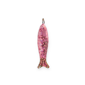 DQ&reg; Griechische Keramik Anh&auml;nger Sardine Orchid pink-vintage berry