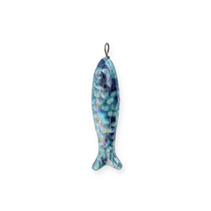 DQ&reg; Griechische Keramik Anh&auml;nger Sardine Blue