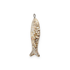 DQ&reg; Griechische Keramik Anh&auml;nger Sardine Beige