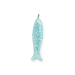 DQ&reg; Griechische Keramik Anh&auml;nger Sardine Turquoise blue