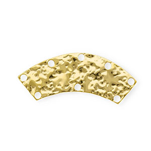 BY31&reg; Rostfreier Edelstahl Schmuckzubeh&ouml;r Zwischenst&uuml;ck Bogen mit 8 &Ouml;sen Gold