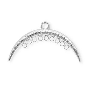 BY31&reg; Rostfreier Edelstahl Schmuckzubeh&ouml;r Zwischenst&uuml;ck Bogen mit 10 &Ouml;sen Silver