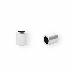 Rostfreier Edelstahl Schmuckzubeh&ouml;r Endkappen &Oslash;2.5 mm Silver