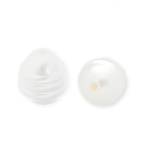 Imitationsperlen Eierf&ouml;rmig White