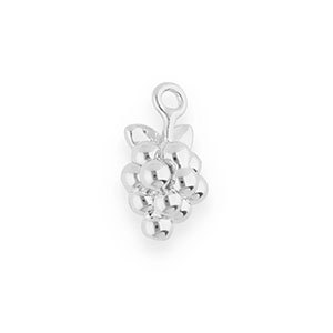 BY31&reg; Eco-brass (nachaltiges Messing) Anh&auml;nger Trauben Silver