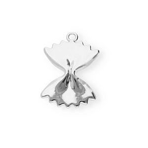 BY31&reg; Eco-brass (nachaltiges Messing) Anh&auml;nger Farfalle-Nudel Silver