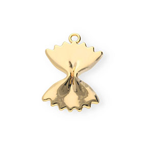 BY31&reg; Eco-brass (nachaltiges Messing) Anh&auml;nger Farfalle-Nudel Gold