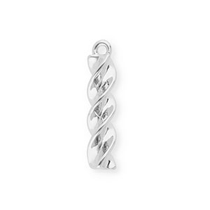 BY31&reg; Eco-brass (nachaltiges Messing) Anh&auml;nger Fusilli-Nudel Silver