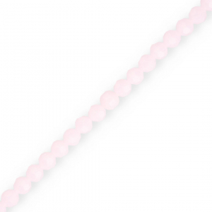 Top Glas Facett Perlen Rund 4 mm Light pink