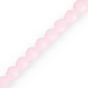 Top Glas Facett Perlen Rund 10 mm Light pink