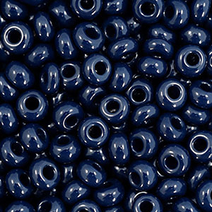Preciosa Rocailles 6/0-33080 Natural opaque-ultra dark blue
