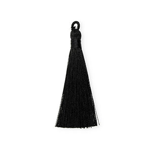 Perlen Quaste 8 cm Black