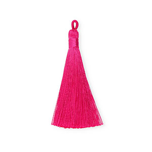 Perlen Quaste 8cm Fuchsia
