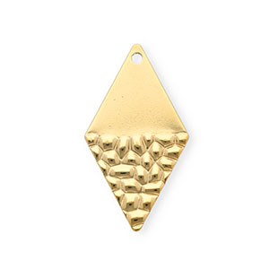 Rostfreier Edelstahl Anh&auml;nger Rhombus Gold