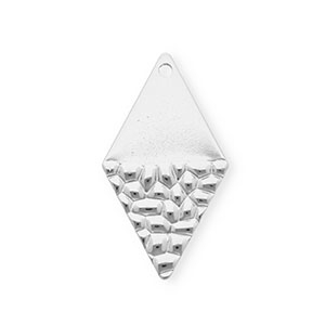 Rostfreier Edelstahl Anh&auml;nger Rhombus Silver