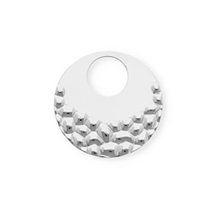 Rostfreier Edelstahl Anh&auml;nger Rund Silver