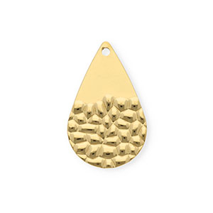 Rostfreier Edelstahl Anh&auml;nger Tropfenform Gold