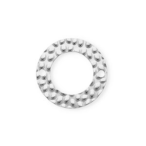 Rostfreier Edelstahl Schmuckzubeh&ouml;r Zwischenst&uuml;ck Rund Silver