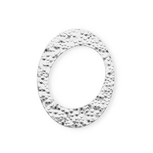 Rostfreier Edelstahl Schmuckzubeh&ouml;r Zwischenst&uuml;ck Oval Silver