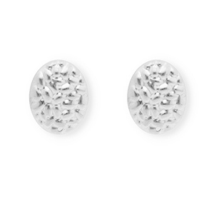 Rostfreier Edelstahl Schmuckzubeh&ouml;r Ohrringe / Ohrstecker Oval mit &Ouml;se Silver