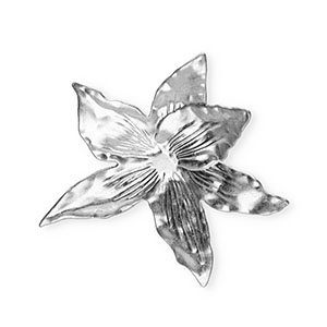 Statement-Anh&auml;nger, Motiv Bl&uuml;te Silver