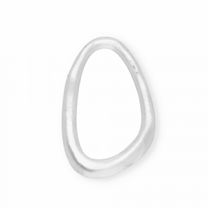 Statement-Anh&auml;nger / Zwischenst&uuml;ck, oval Silver