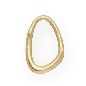 Statement-Anh&auml;nger / Zwischenst&uuml;ck, oval Gold